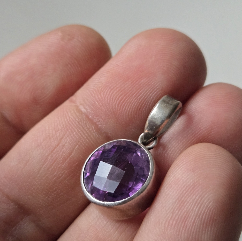 Vintage Pendant With Big Améthyste Stone